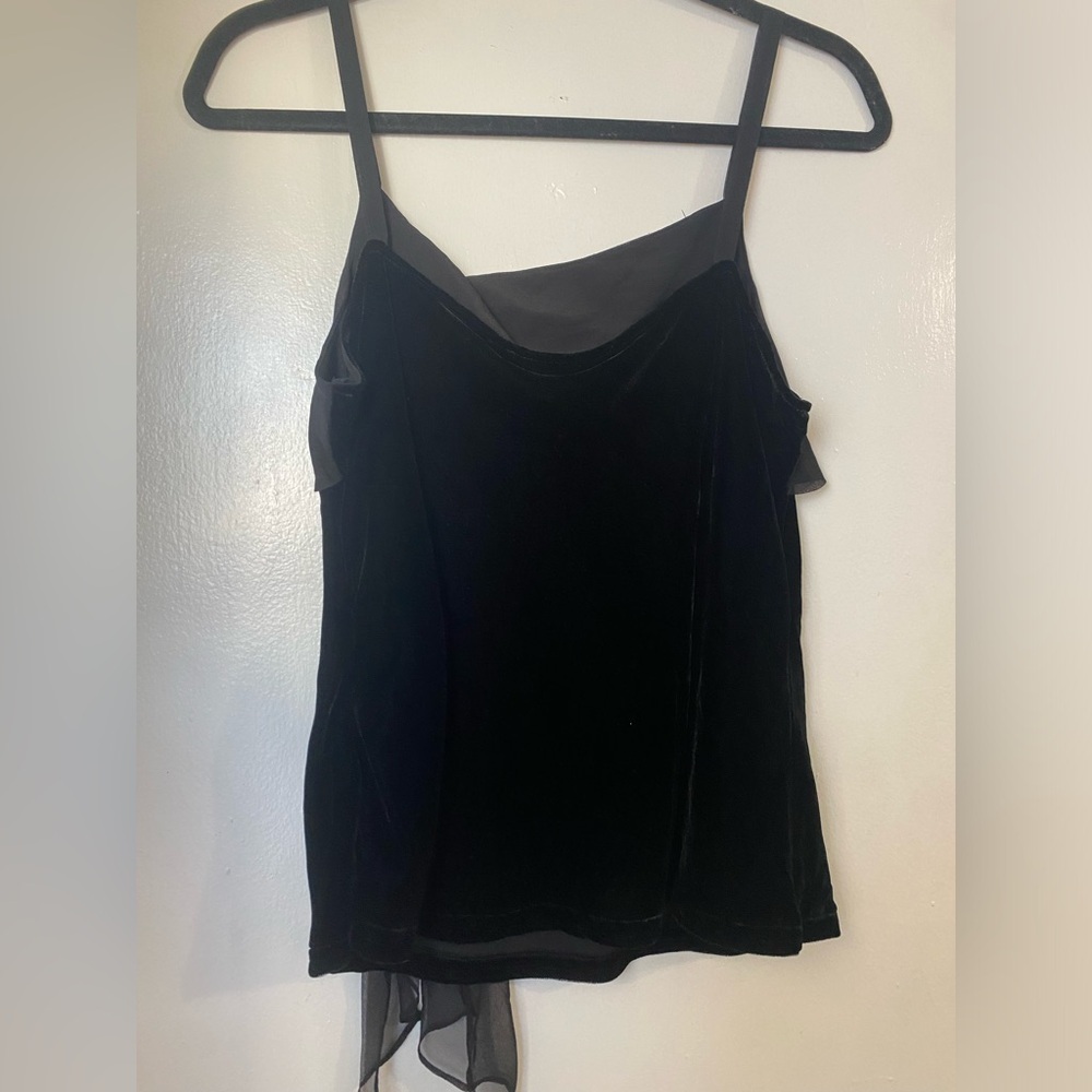 90s Slinky Black Spaghetti Strap Top - Picture 5 of 7